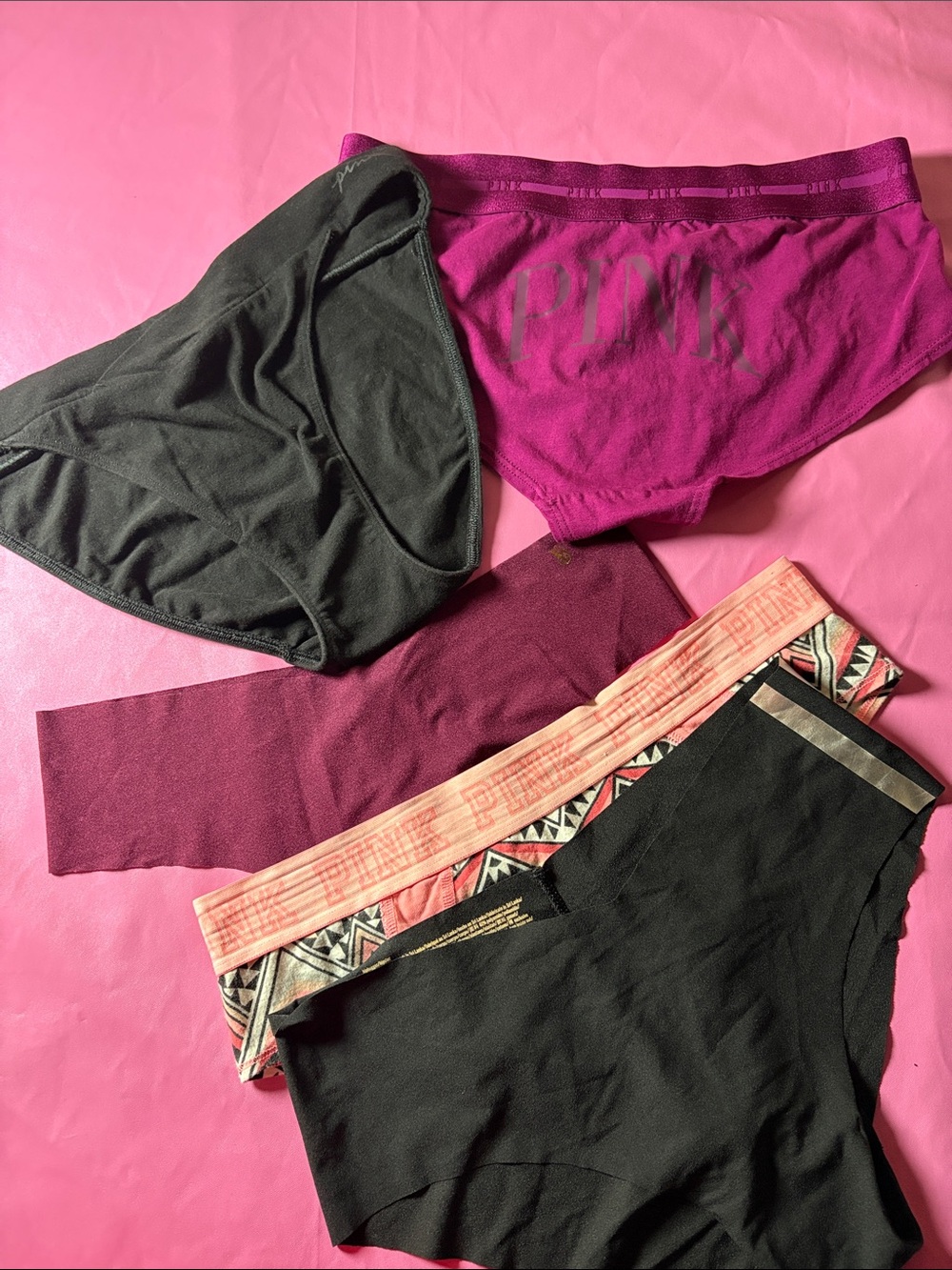 Victoria's Secret PINK Multi-Color Cotton Bikini Panty Set
